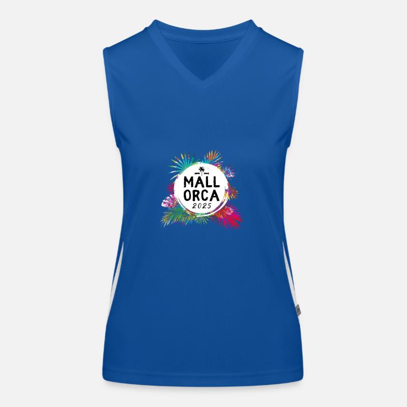 Mallorca 2025 Bunt Funktionelles Kontrast-Tank Top für Frauen