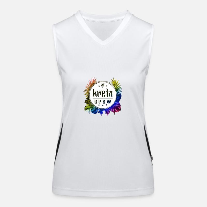 Kreta Crew Bunt Funktionelles Kontrast-Tank Top für Frauen