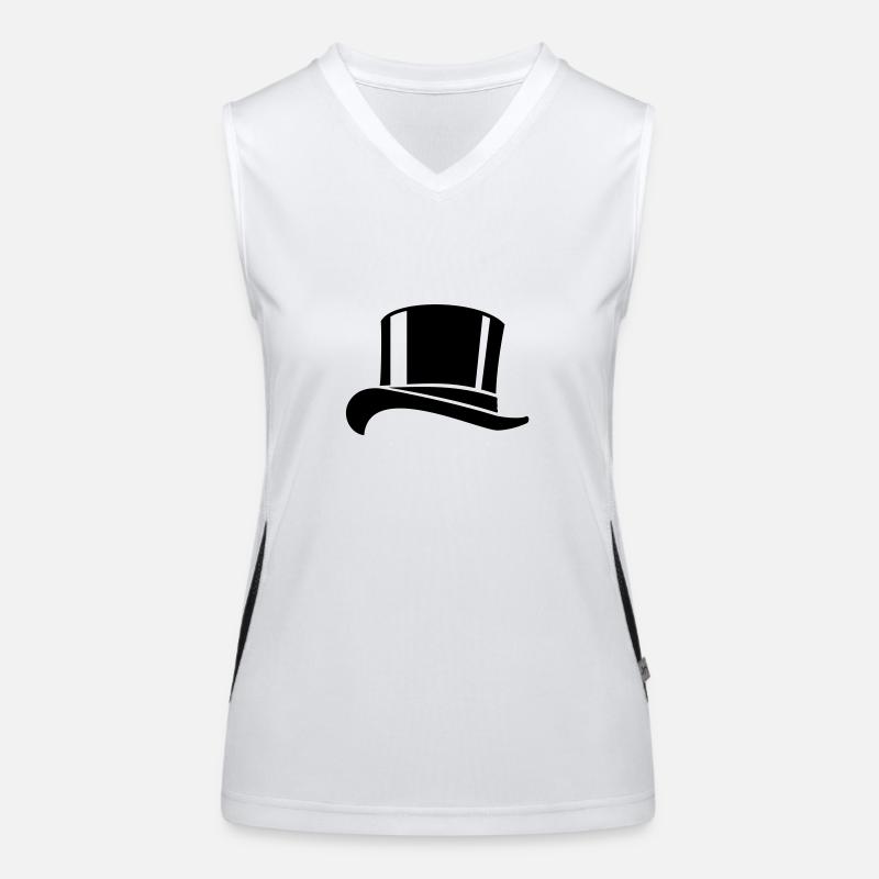 top hat / Zylinder Hut (1c) Funktionelles Kontrast-Tank Top für Frauen