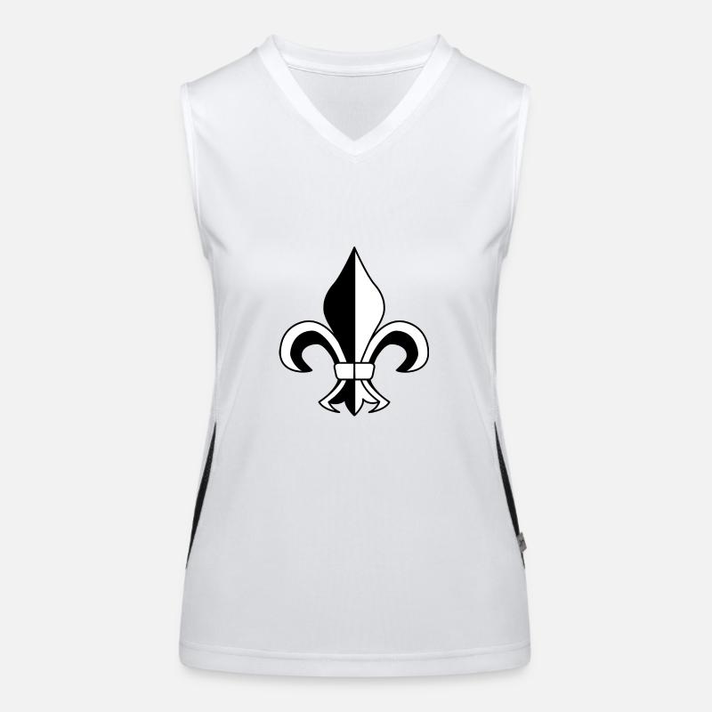 Fleur de lis - Women's Functional Contrast Tank Top - white/black