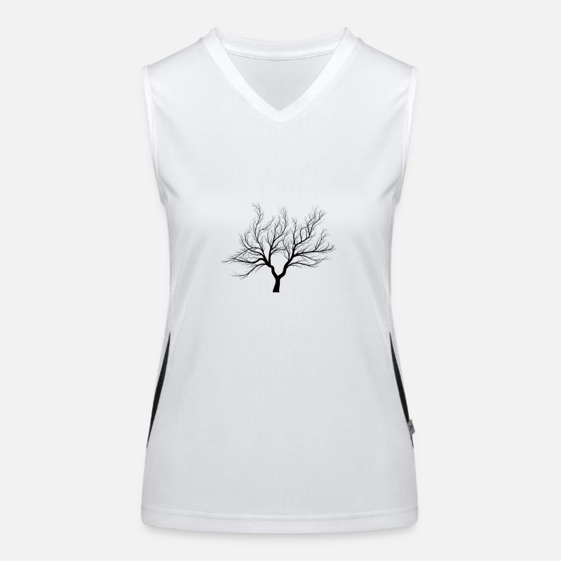 Baum mit Statement Funktionelles Kontrast-Tank Top für Frauen