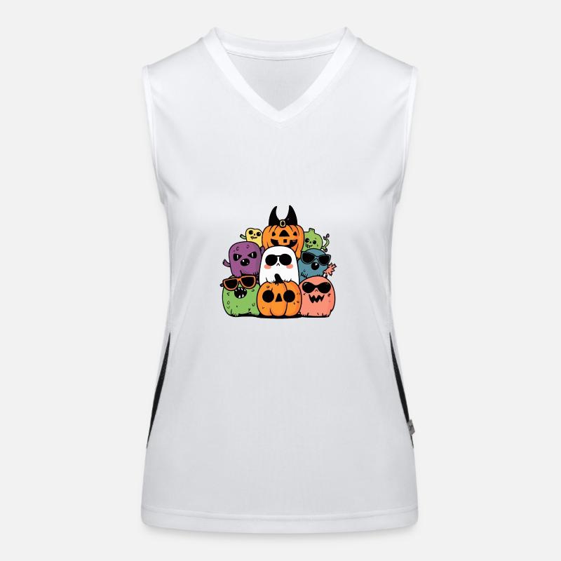 Halloween Party Figures Cool Women's Functional Contrast Tank Top