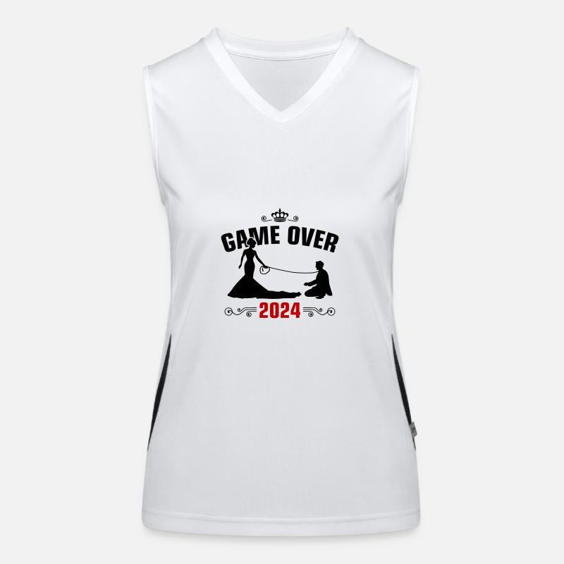 Game Over 2024 Hochzeit Funktionelles Kontrast-Tank Top für Frauen