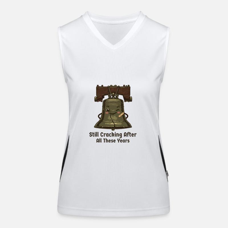 Freiheitsglocke Funktionelles Kontrast-Tank Top für Frauen