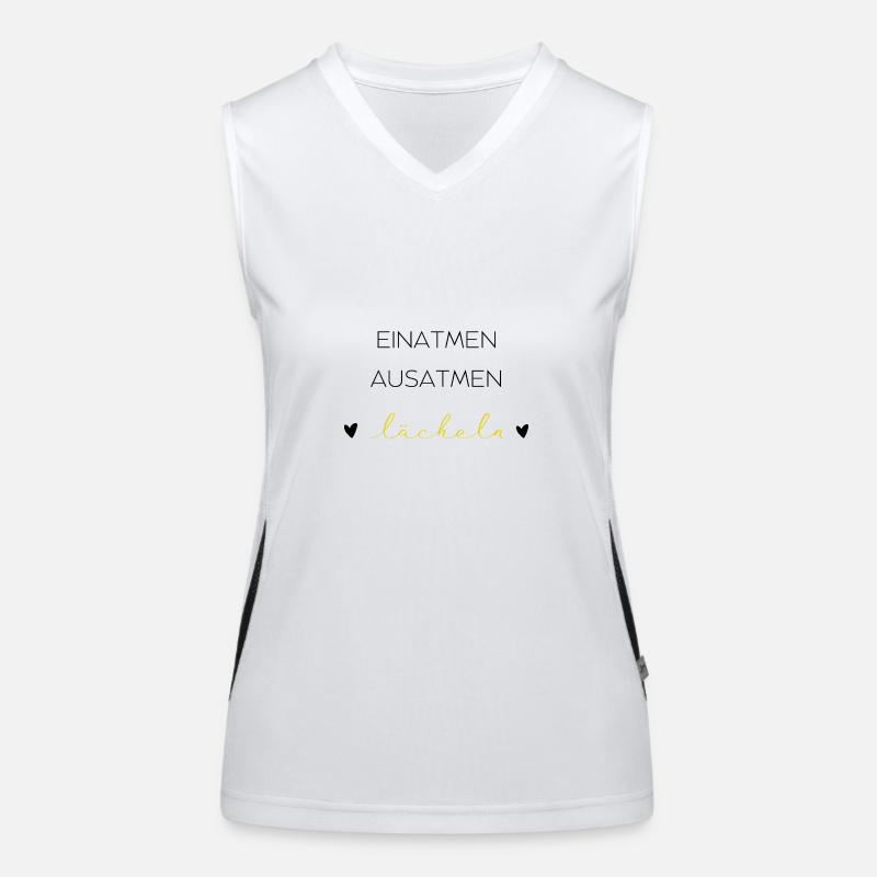 Self-love, inhale, exhale, smile Women's Functional Contrast Tank Top