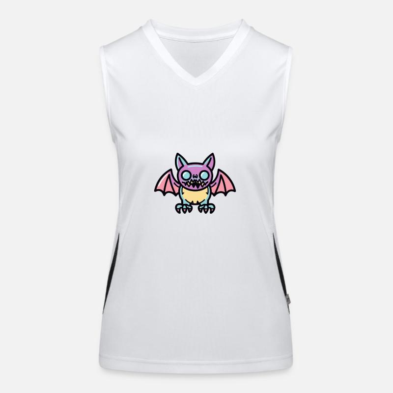 Fledermaus Halloween Comic Lustig Funktionelles Kontrast-Tank Top für Frauen
