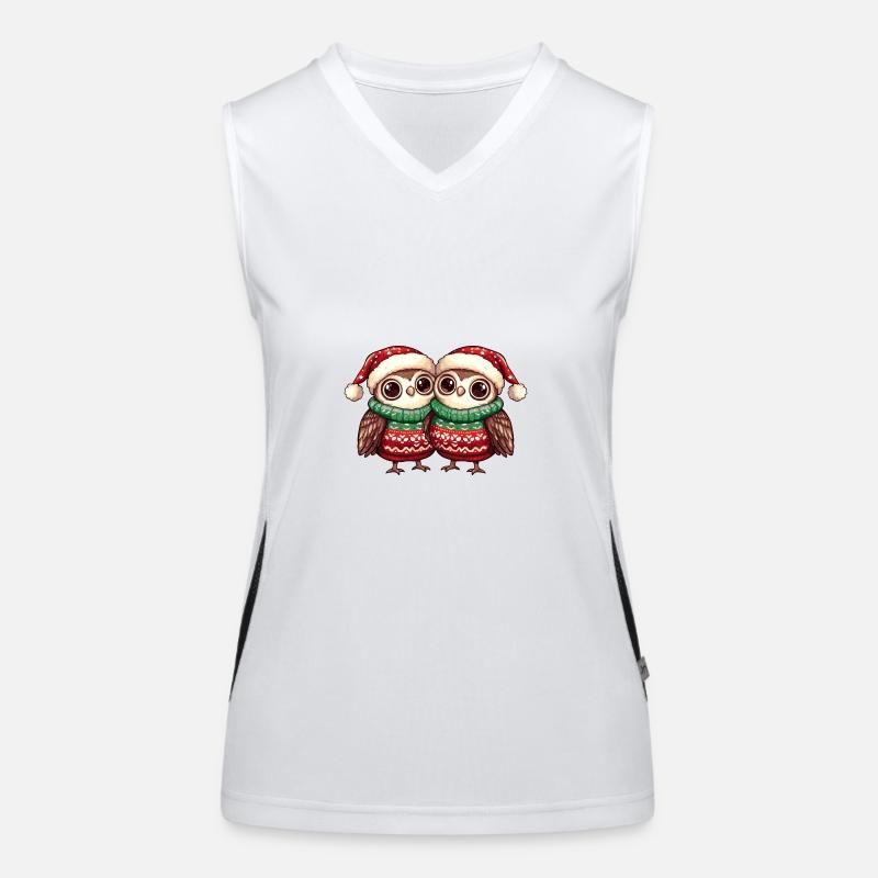 Owl Christmas Team Women's Functional Contrast Tank Top