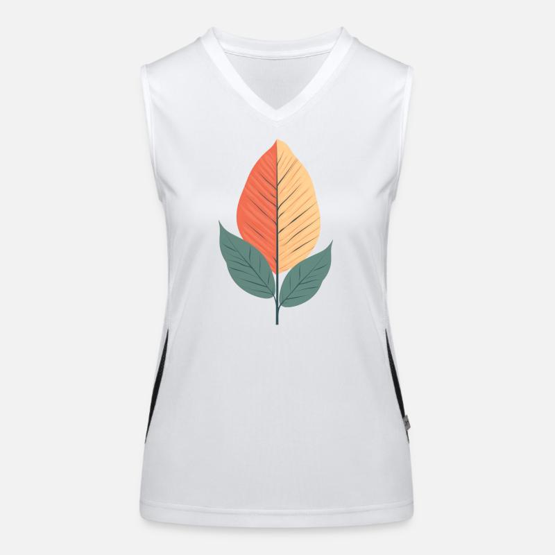 Minimalist Leaf Women's Functional Contrast Tank Top