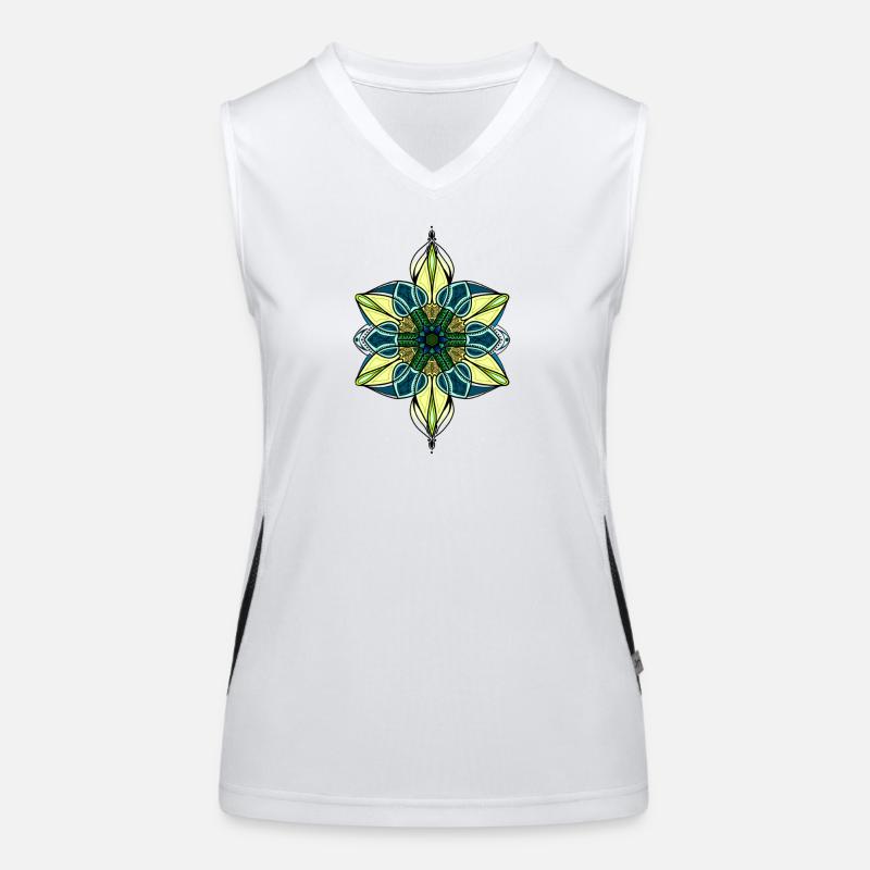 Ornament Funktionelles Kontrast-Tank Top für Frauen