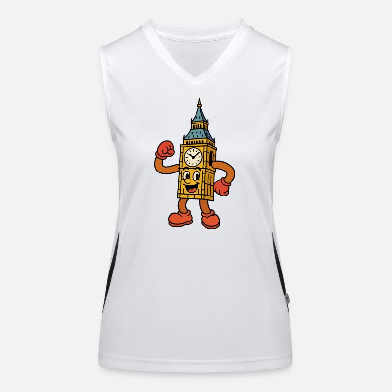 Big talking clock tower Women's Functional Contrast Tank Top