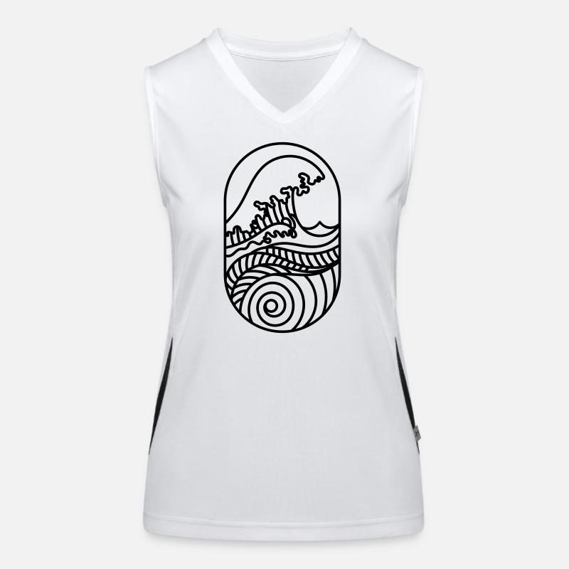 Your New Wave – Coast, Sun & Surf Vibes Women's Functional Contrast Tank Top