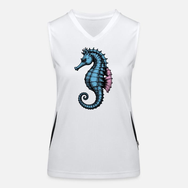 Seepferdchen Funktionelles Kontrast-Tank Top für Frauen