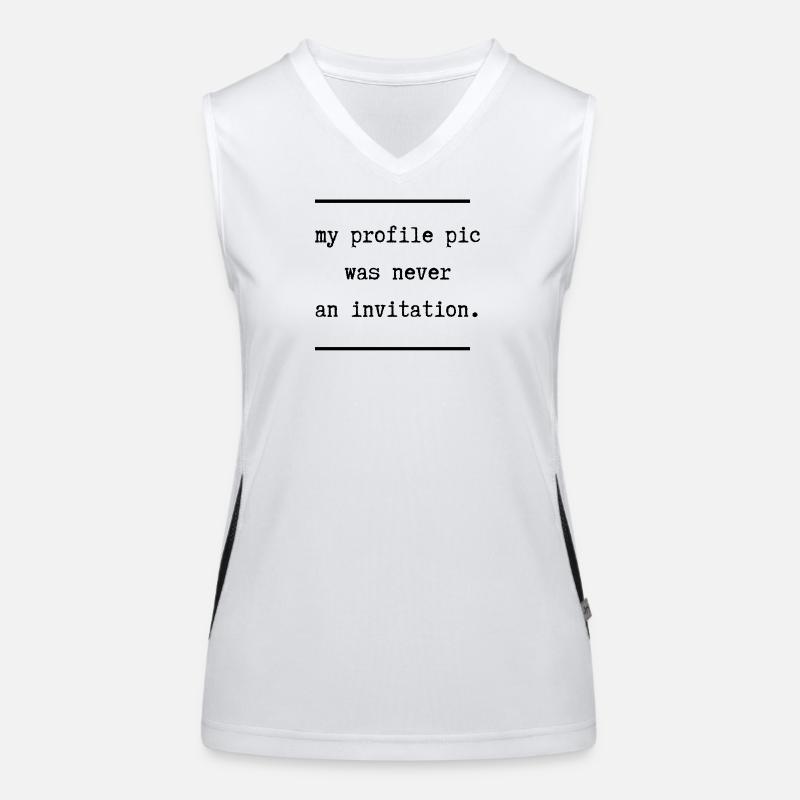 Mein Profilbild war nie eine Einladung Funktionelles Kontrast-Tank Top für Frauen