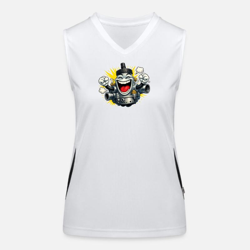 Vergaser Mofa Fun Funktionelles Kontrast-Tank Top für Frauen