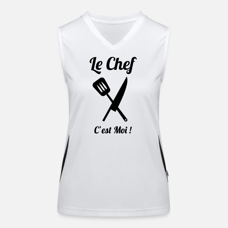 Der Küchenchef bin ich Funktionelles Kontrast-Tank Top für Frauen