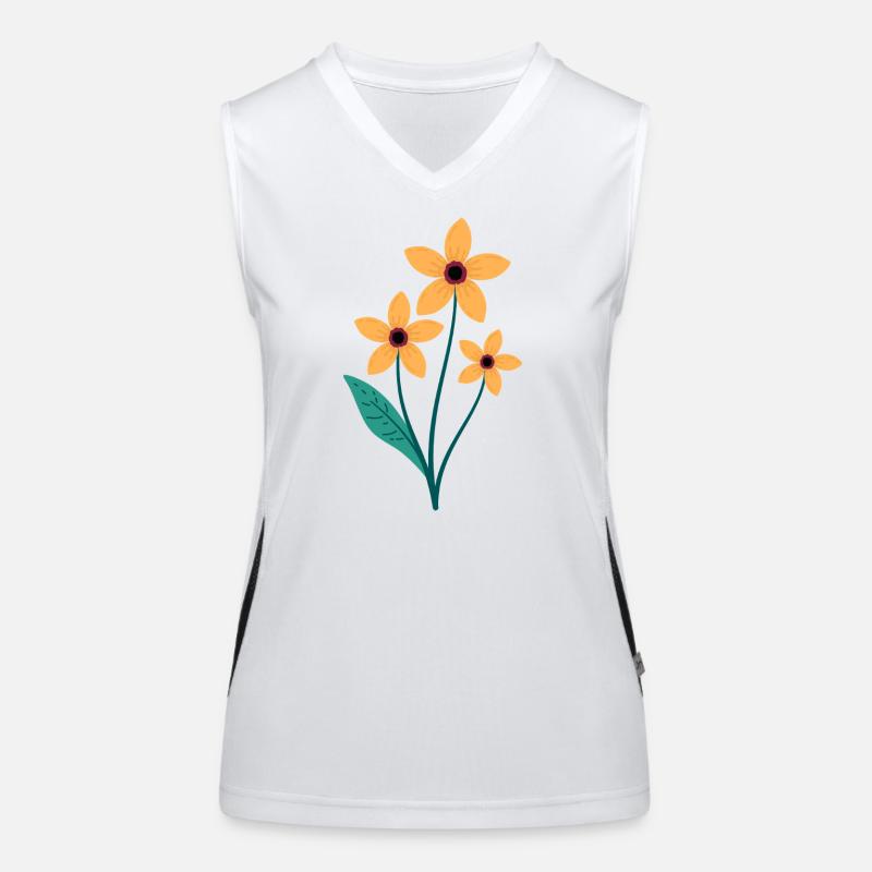 Fleur Débardeur respirant contrasté Femme