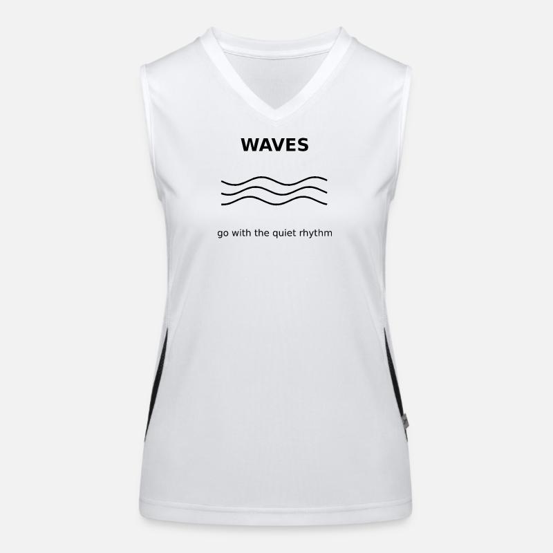 Wellen Funktionelles Kontrast-Tank Top für Frauen