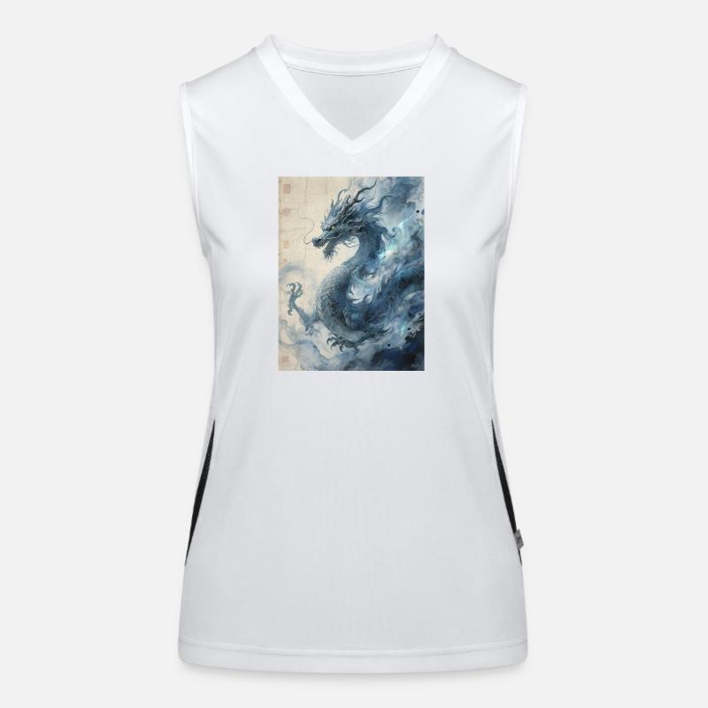 The Starry Night: Blue Dragon – Aether Women's Functional Contrast Tank Top