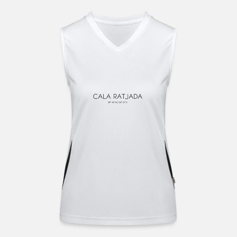 Cala Rajada, Cala Ratjada, Majorca, Spain Women's Functional Contrast Tank Top