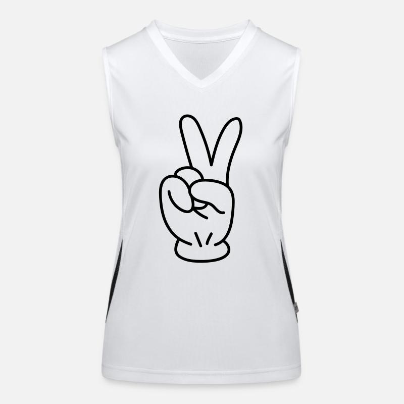 Bande dessinée Peace Hand Débardeur respirant contrasté Femme