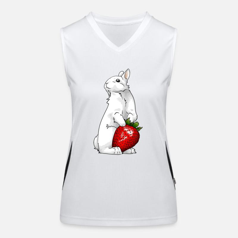 White Bunny Funktionelles Kontrast-Tank Top für Frauen