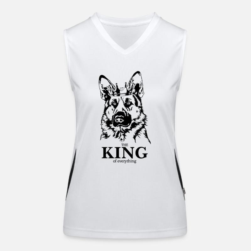 Deutscher Schäferhund King of everything Hunde Funktionelles Kontrast-Tank Top für Frauen