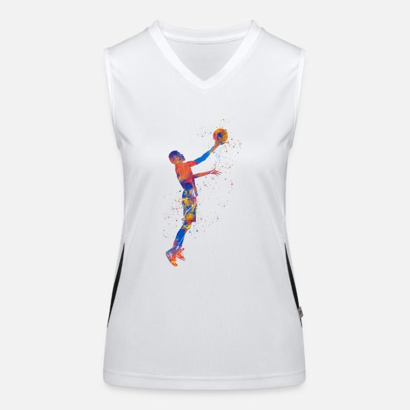 Basketteur Débardeur respirant contrasté Femme