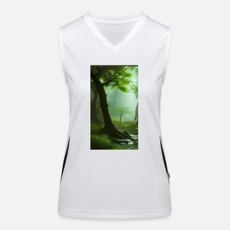 Silent forest magic Women's Functional Contrast Tank Top