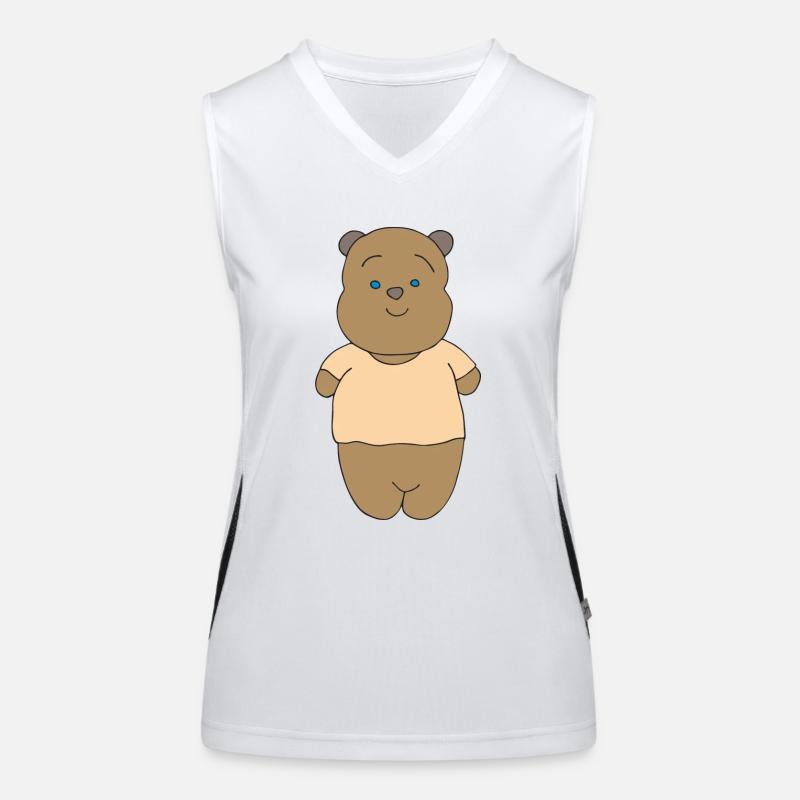 teddybär Funktionelles Kontrast-Tank Top für Frauen
