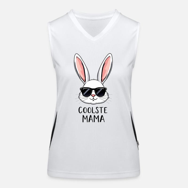 coole Mama Geschenk coolste Mutter Mama Hase Funktionelles Kontrast-Tank Top für Frauen