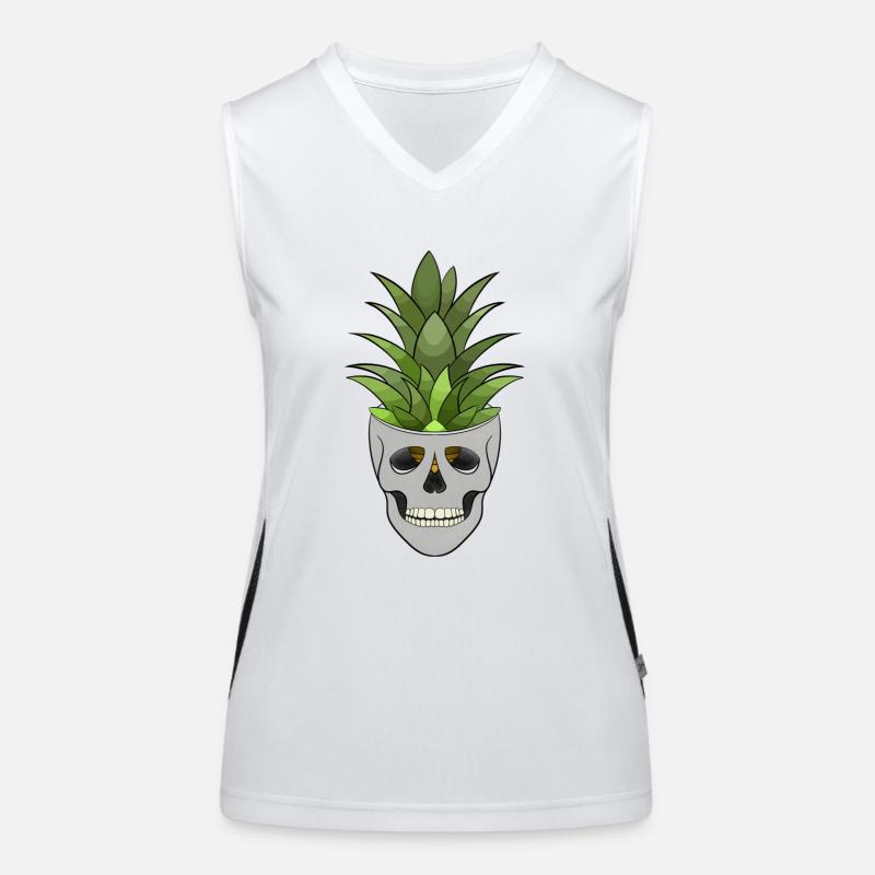 Crâne d’ananas Débardeur respirant contrasté Femme