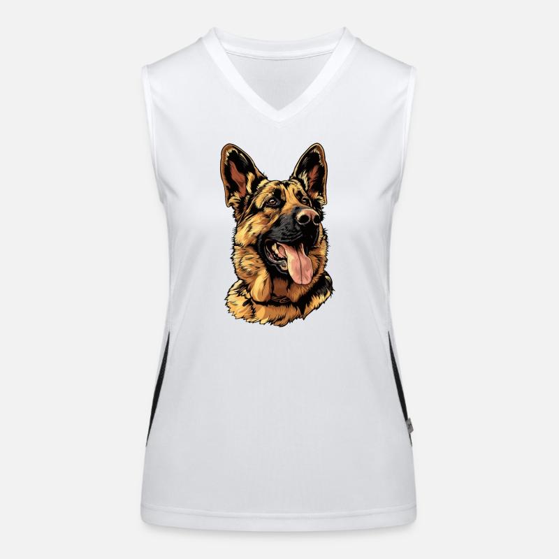 German Shepherd Women's Functional Contrast Tank Top