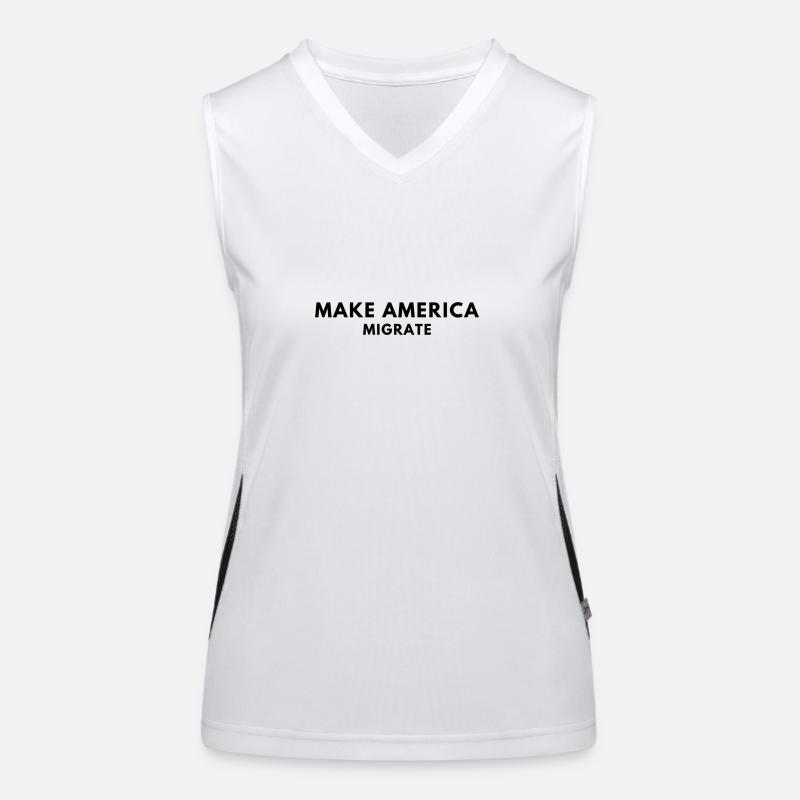 MAKE AMERICA MIGRATE Débardeur respirant contrasté Femme