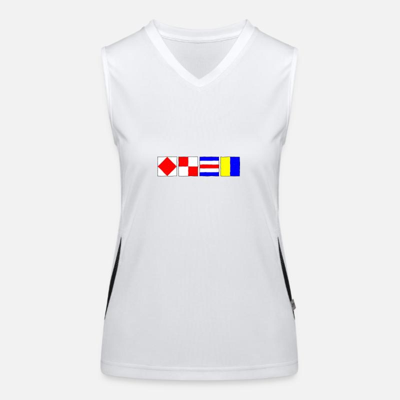 FoxtrottUniformCharlieKilo Plain Funktionelles Kontrast-Tank Top für Frauen