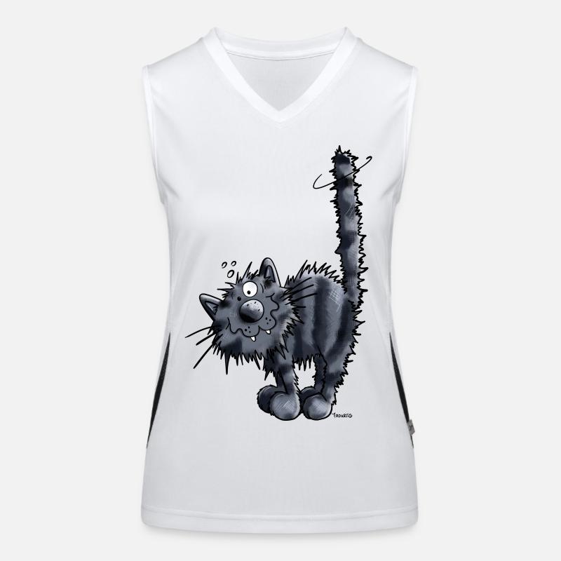 Süße Katze Funktionelles Kontrast-Tank Top für Frauen