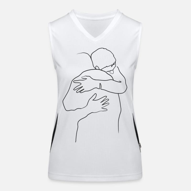 Umarmung, zwei Menschen Funktionelles Kontrast-Tank Top für Frauen