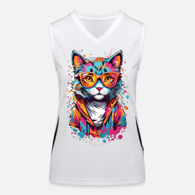 Chat mignon Débardeur respirant contrasté Femme