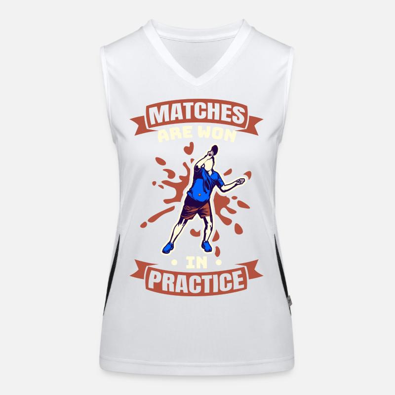 Games are won in practice Women's Functional Contrast Tank Top