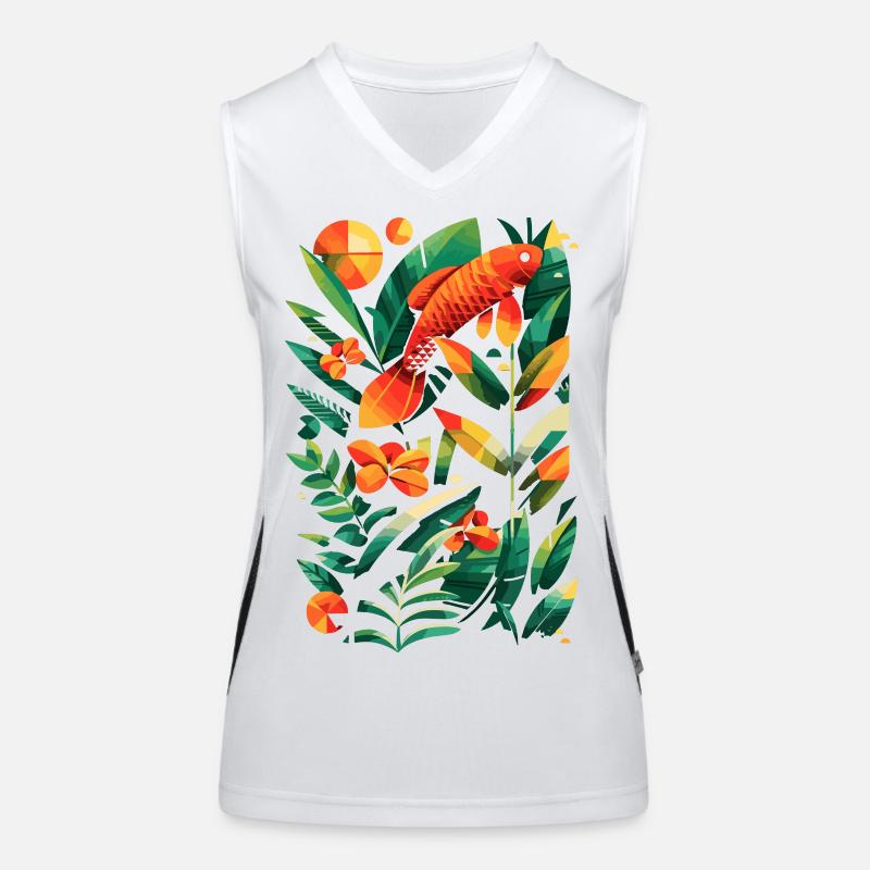 Graphique de pêche Débardeur respirant contrasté Femme