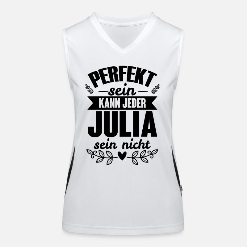Julia - Perfekt Sein Kann Jeder Julia Nicht Funktionelles Kontrast-Tank Top für Frauen