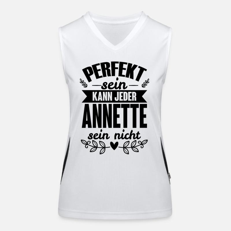 Annette - Perfekt Sein Kann Jeder Annette Nicht Funktionelles Kontrast-Tank Top für Frauen