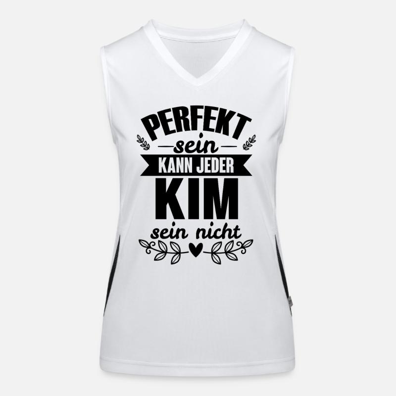 Kim - Perfekt Sein Kann Jeder Kim Sein Nicht Funktionelles Kontrast-Tank Top für Frauen