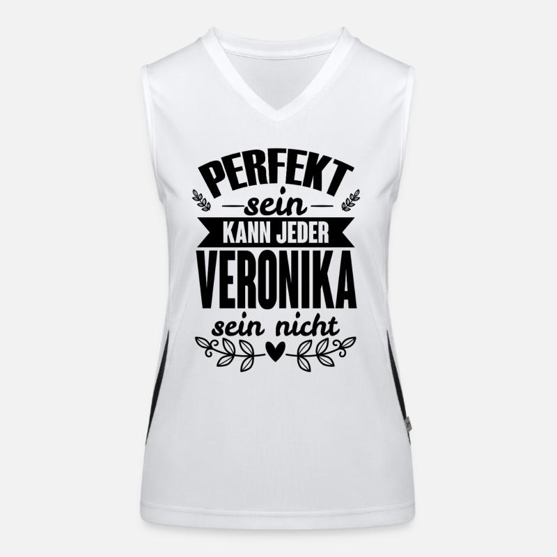 Veronika - Perfekt Sein Kann Jeder Veronika Nicht Funktionelles Kontrast-Tank Top für Frauen