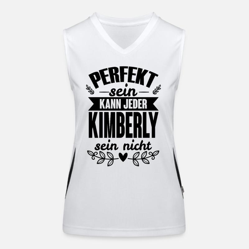 Kimberly - Perfekt Sein Kann Jeder Kimberly Nicht Funktionelles Kontrast-Tank Top für Frauen