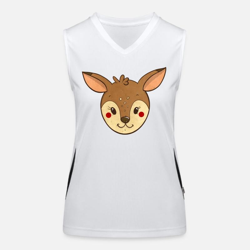 Vintage Hirsche Funktionelles Kontrast-Tank Top für Frauen