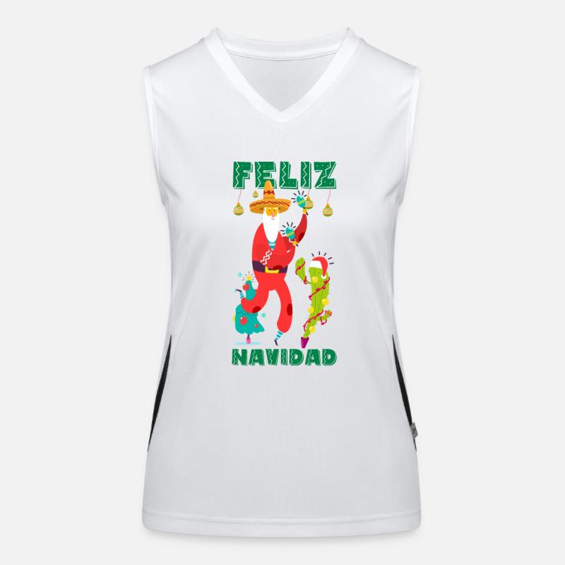 Mexican Christmas, Mexican Women's Functional Contrast Tank Top