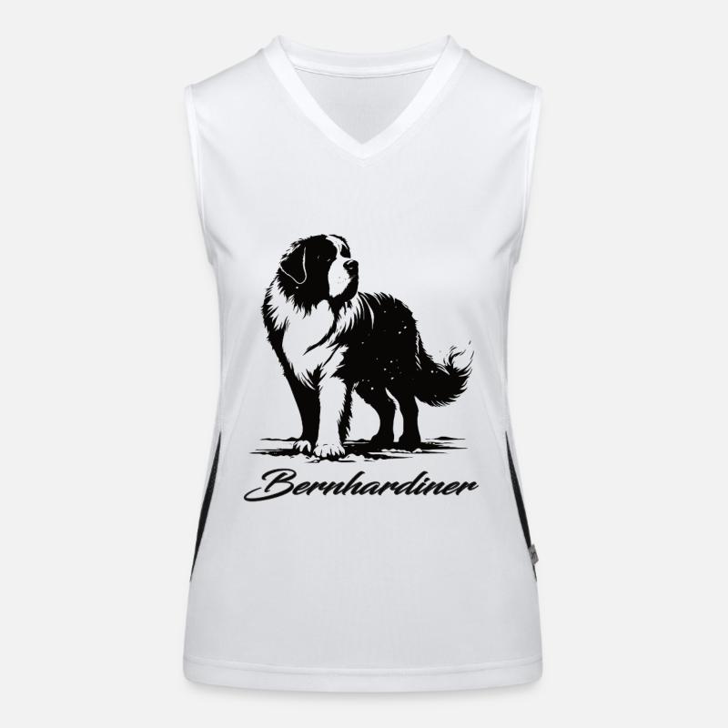 St. Bernard Design – Gentle Giant from the Alps Women's Functional Contrast Tank Top