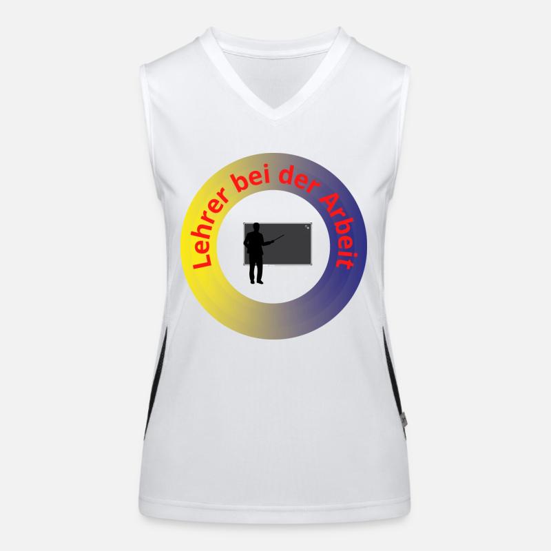 Lehrer bei der Arbeit Funktionelles Kontrast-Tank Top für Frauen