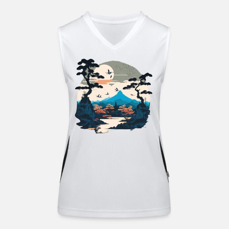 Japanese Vacation Women's Functional Contrast Tank Top