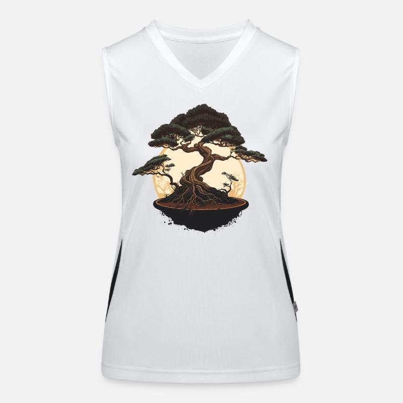 Adorable Bonsai Tree Women's Functional Contrast Tank Top